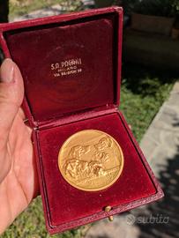 Medaglia primi '900  cinofilia con custodia 