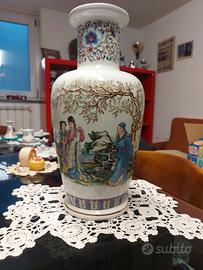 Vaso Cinese in Porcellana Decorata altezza 35 cm