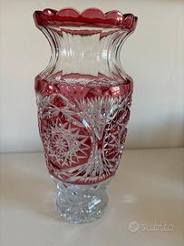 Vaso in cristallo di Bohemia