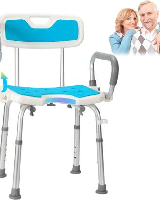 Jopassy Sedia da doccia con schienale rimovibile