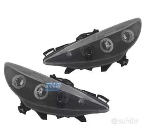 FARI PEUGEOT 207 06-12 OCCHI ANGELICI SFONDO NERO