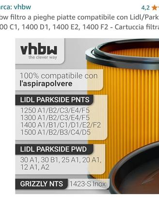 filtro per aspirapolvere