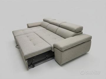 Divano letto con penisola contenitore reversibile