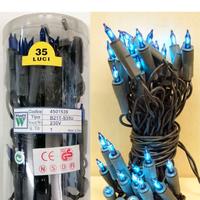 Luci Natale Serie 35 Piselli Blu incandescenza