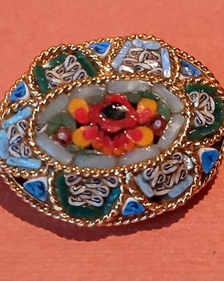 Spilla vintage micromosaico artigianale  Italia