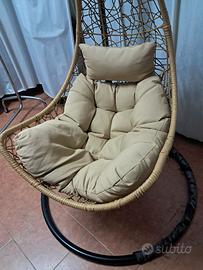 Dondolo sospeso in Rattan 