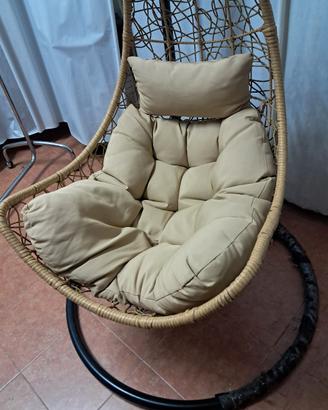 Dondolo sospeso in Rattan 
