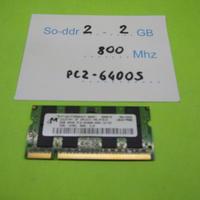 Memoria SO-DIMM DDR2 2 Gbyte, 800 Mhz, PC2-6400 PC
