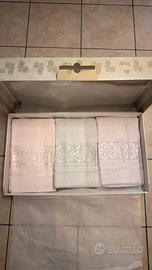 Set di 12 asciugamani 100% cotone Linea Bagno