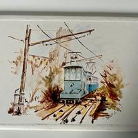 Serie storica 6 cartoline 1984 tram Trieste ACT
