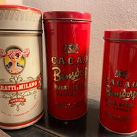 Barattolo vintage in latta pubblicità d’epoca