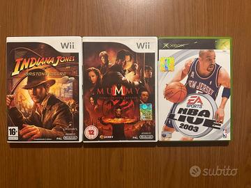 Giochi Wii La Mummia e Indiana Jones + Xbox NBA