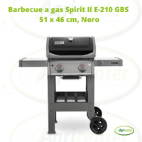 Barbecue gas Spirit II - 51x46cm - Nero