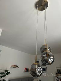 Lampadario sospesione sfere vetro