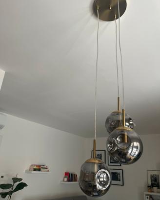Lampadario sospesione sfere vetro