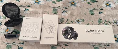 Set Smartwatch + Auricolari Wireless