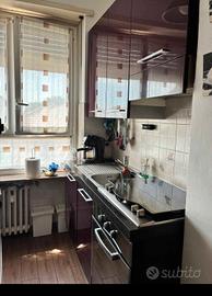 Cucina 285cm con Elettrodomestici color Magenta 