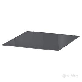 2 Piano in vetro, trasparente grigio,