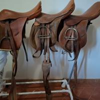 Sella inglese  per equitazione in cuoio taglia 18