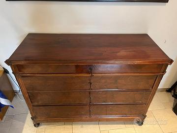 Cassettiera grande in legno 4 cassetti