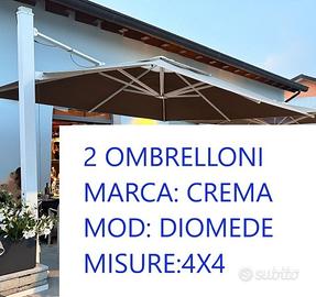 2 ombrelloni 4x4 professionali braccio laterale