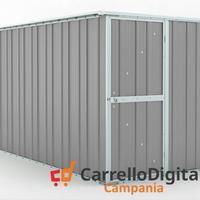 Deposito attrezzi giardino 175x307cm grigio chiaro