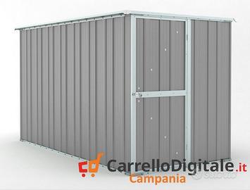 deposito attrezzi giardino 175x307cm grigio chiaro