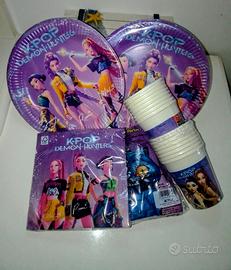Set Tavolo Festa 48 pz. HUNTRIX KPOP DEMON piatti