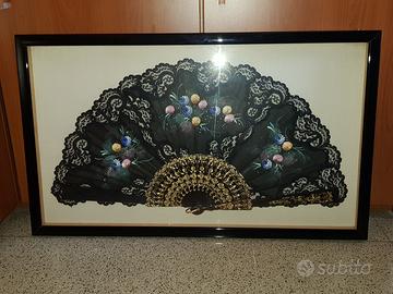 Ventaglio originale spagnolo incorniciato quadro