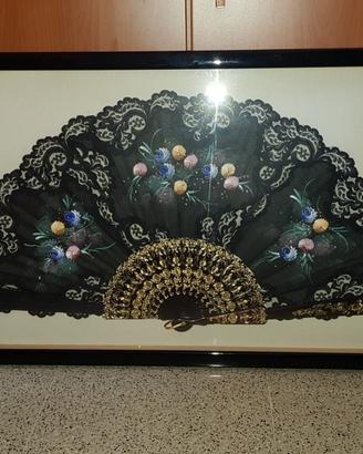 Ventaglio originale spagnolo incorniciato quadro