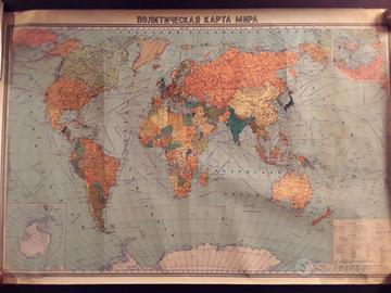 Carta geografica Planisfero