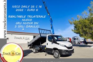 IVECO DAILY 35C16-2022-TRILATERALE NUOVO+GRU NUOVA