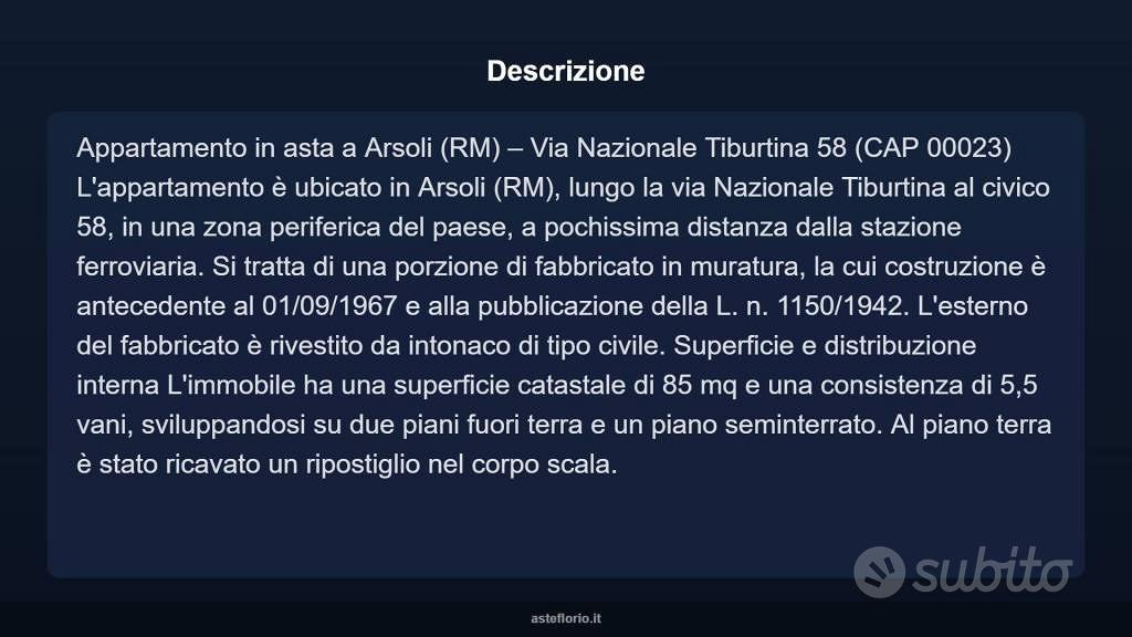 Appartamento – Arsoli - Vista 3