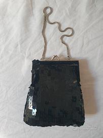 Borsa frou frou mini con paillettes 