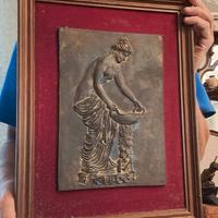 ANTICA SCULTURA BASSORILIEVO BRONZO ANTICA ROMA