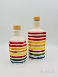 Set 2 Oliere bottiglie di ceramica Acetiere