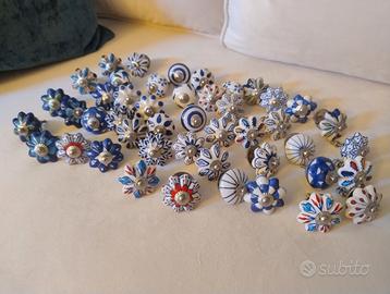 46 pomelli in ceramica per cassetti