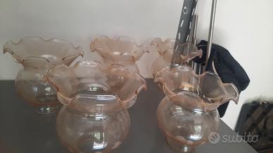 n 5 globi lampadario vintage  anni 70