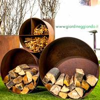 PORTALEGNA DA ESTERNO A CERCHI IN CORTEN