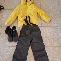 Giacca sci, pantaloni e doposci bambino 4 - 5 anni