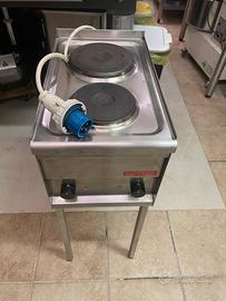 Piastra elettrica professionale 2 fuochi lotus