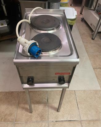 Piastra elettrica professionale 2 fuochi lotus