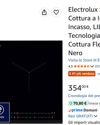 piano cottura induzione Electrolux quaIsiasi prova
