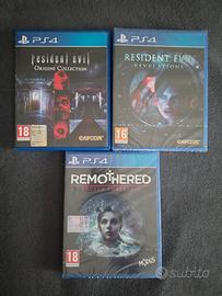 3 GIOCHI PS4 NUOVI RESIDENT EVIL x 2 + REMOTHERED