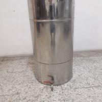 CONTENITORE-BOTTE ACCIAIO INOX 18/10 DA 140 LITRI