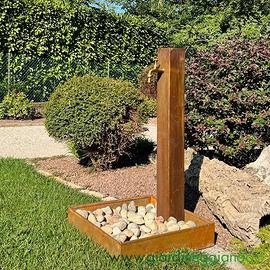 FONTANA PER GIARDINO IN CORTEN 10X10 H90