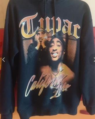 felpa tupac con cappuccio