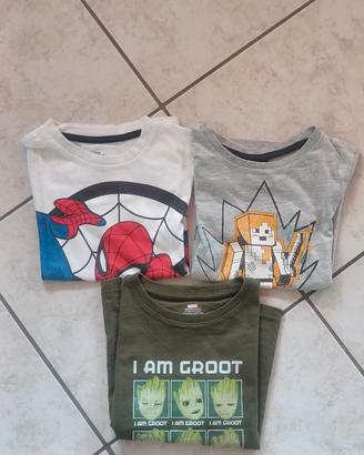 N 3 magliette maniche corte 5/6 anni