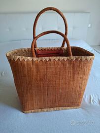 Borsa spiaggia in paglia