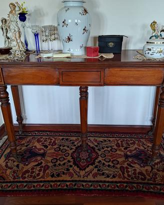 Tavolo / Consolle antica in legno con allunghe